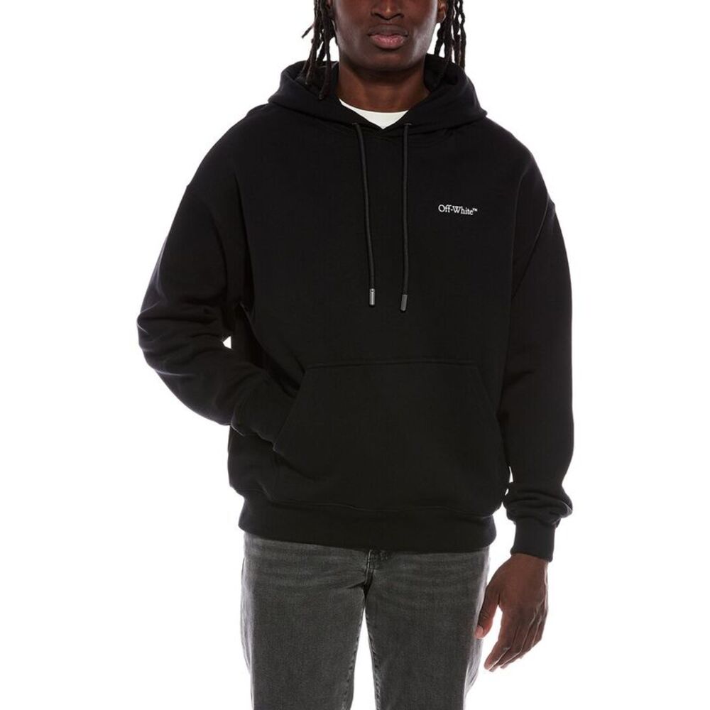 Off-White™ Mens Off-White Logo Hoodie, Black